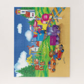 trein en auto legpuzzel (Verticaal)