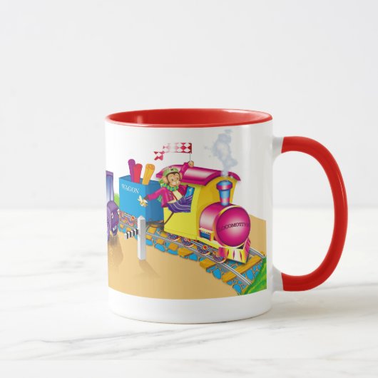 trein en auto mok (Rechts)