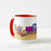 trein en auto mok (Voorkant links)