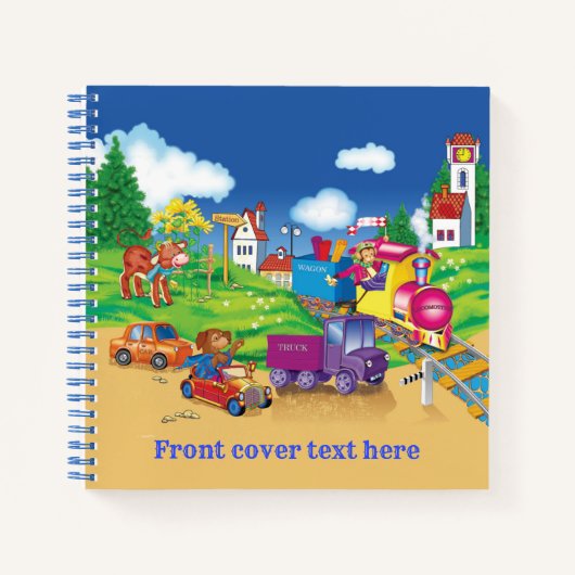 trein en auto notitieboek (Voorkant)