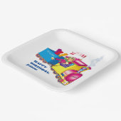 trein en auto papieren bordje (Gebogen)