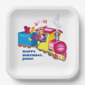 trein en auto papieren bordje (Voorkant)