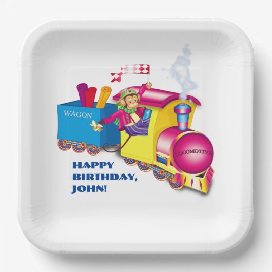 trein en auto papieren bordje (Voorkant)