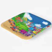 trein en auto papieren bordje (Gebogen)