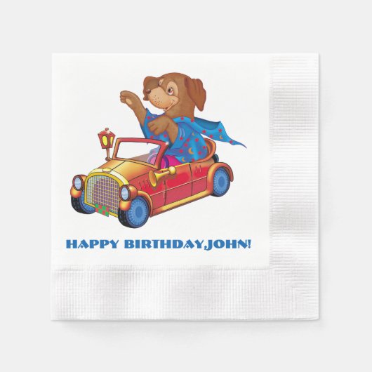 trein en auto servetten (Voorkant)