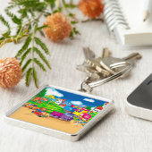 trein en auto sleutelhanger (Zijkant)