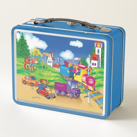 trein en auto voor de jongen (Achterkant)