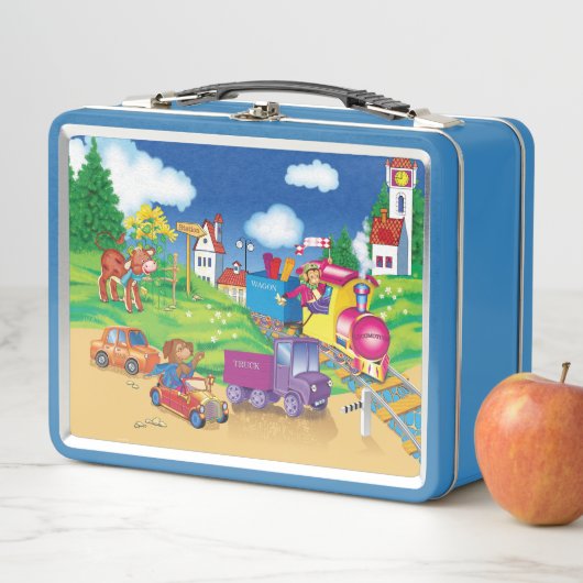 trein en auto voor de jongen (In situ)