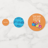 trein en auto voor de jongen confetti (Achterkanten)