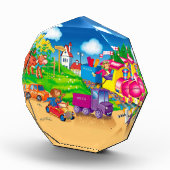 trein en auto voor de jongen fotoblokken (Rechts)