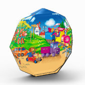 trein en auto voor de jongen fotoblokken (Links)