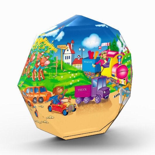 trein en auto voor de jongen fotoblokken (Links)