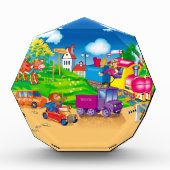 trein en auto voor de jongen fotoblokken (Voorkant)