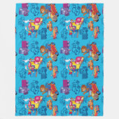 Trein en auto voor de jongen patroon fleece deken (Voorkant)