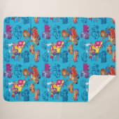 trein en auto voor de jongen sherpa deken (Voorkant (horizontaal))