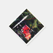 Trein en ijsbaan servet (Hoek)