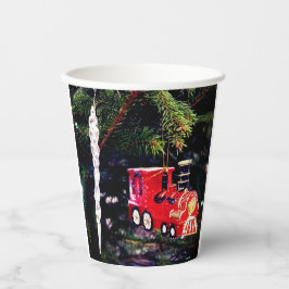 Trein en ijspegel papieren bekers