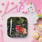 Trein en ijspegel papieren bordje (Feest)