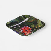 Trein en ijspegel papieren bordje (Gebogen)