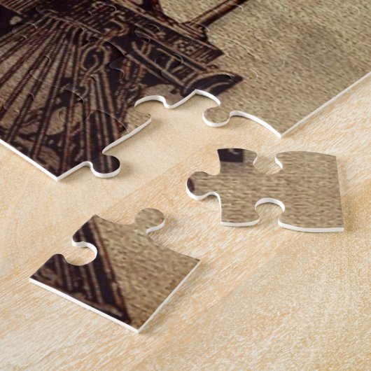 trein en oude spoorweg legpuzzel (Zijkant)