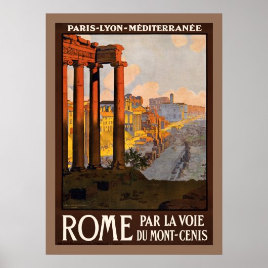  trein en Parijs Lyon Middellandse Zee naar Rome Poster (Voorkant)