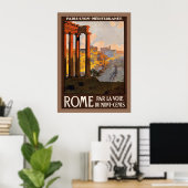  trein en Parijs Lyon Middellandse Zee naar Rome Poster (Thuiskantoor)