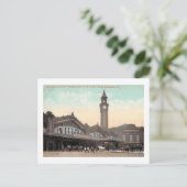 Trein- en veerbootterminal, Hoboken, NJ 1912 Vinta Briefkaart (Staand voorkant)