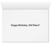  trein, fijne verjaardag, oldtimer! (Binenzijde Horizontaal (Onderkant))