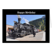 trein, fijne verjaardag, oldtimer! (Voorkant Horizontaal)