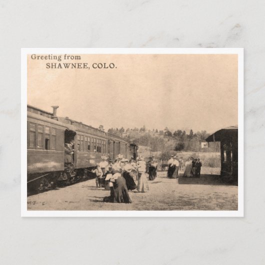  trein foto Groeten Shawnee Colorado Briefkaart (Voorkant)