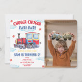 Trein Foto Uitnodigingen (Voorkant)