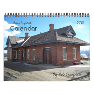 Trein geïnspireerd kalender