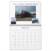 Trein geïnspireerd kalender (Mar 2026)