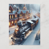  trein gepersonaliseerde kerst briefkaart (Voorkant)