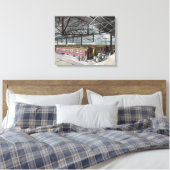 Trein geplaatst op het station van de Unie Canvas Afdruk (Insitu (Slaapkamer))