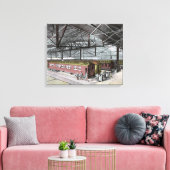 Trein geplaatst op het station van de Unie Canvas Afdruk (Insitu (Woonkamer))