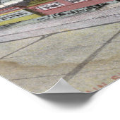 Trein geplaatst op het station van de Unie Poster (Hoek)