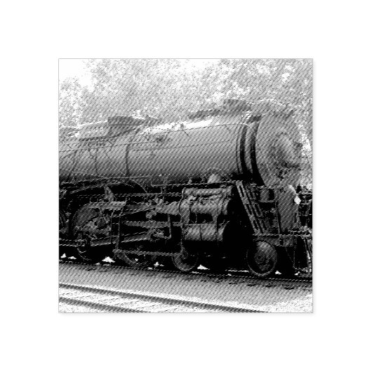 Trein Hout Kunststempel Rubberstempel (Afrduk)