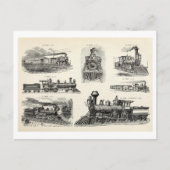  Trein Illustraties Briefkaart (Voorkant)