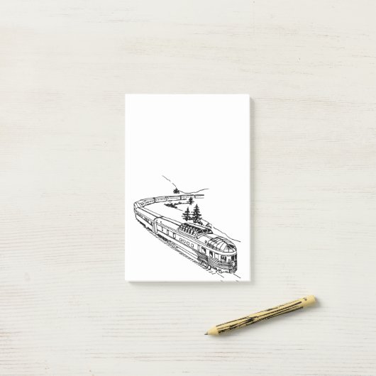  trein in bergen Illustratie Post-it® Notes (Op bureau)