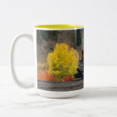 Trein in bij Silverton Tweekleurige Koffiemok (Links)