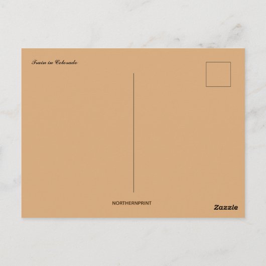 Trein in Colorado Briefkaart (Achterkant)
