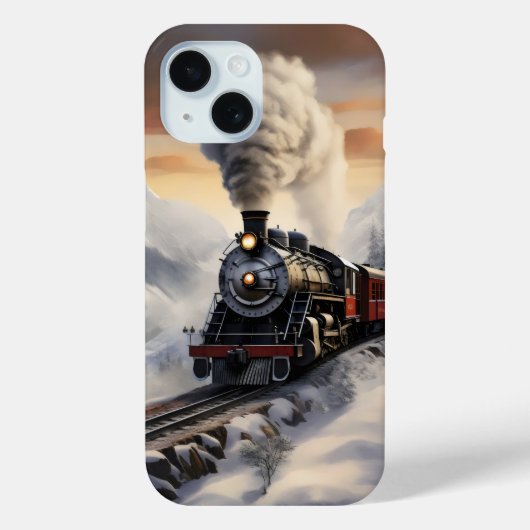 Trein in de besneeuwde bergen Case-Mate iPhone case (Achterkant)