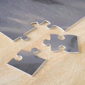 Trein in de besneeuwde bergen legpuzzel (Zijkant)