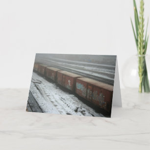 Trein in de sneeuw kaart