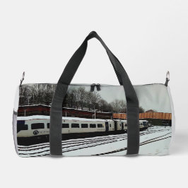 Trein, in de sneeuw plunjezak