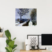 Trein in de sneeuw poster (Thuiskantoor)