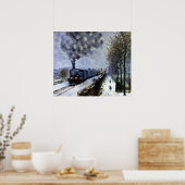 Trein in de sneeuw poster (Keuken)