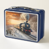 Trein in de winteravond (Achterkant)