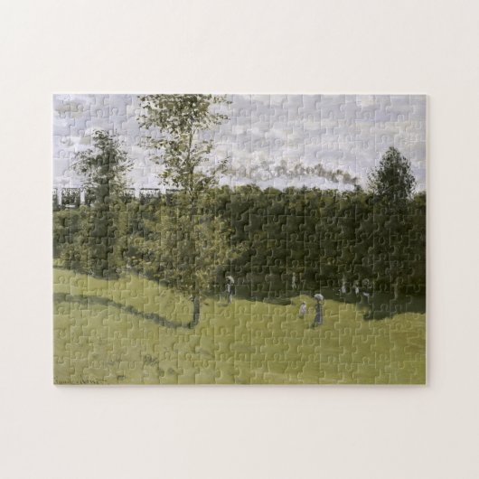Trein in in de landelijke Monet Fine Art Legpuzzel (Horizontaal)